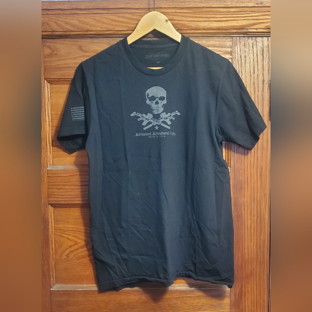 Silent Army Apparel Advanced Armament Corporation Mens Black T-Shirt Size Medium